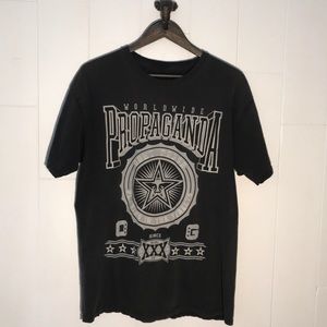 (4) Vintage obey worldwide propaganda shirt